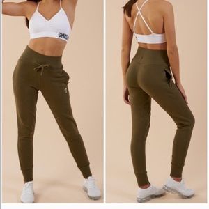 Gymshark high waist khaki olive green joggers